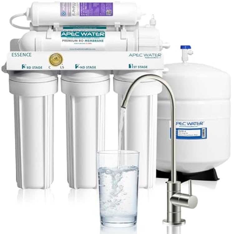 Sistema de ósmosis inversa alcalina APEC ROES-PH75 de 6 etapas