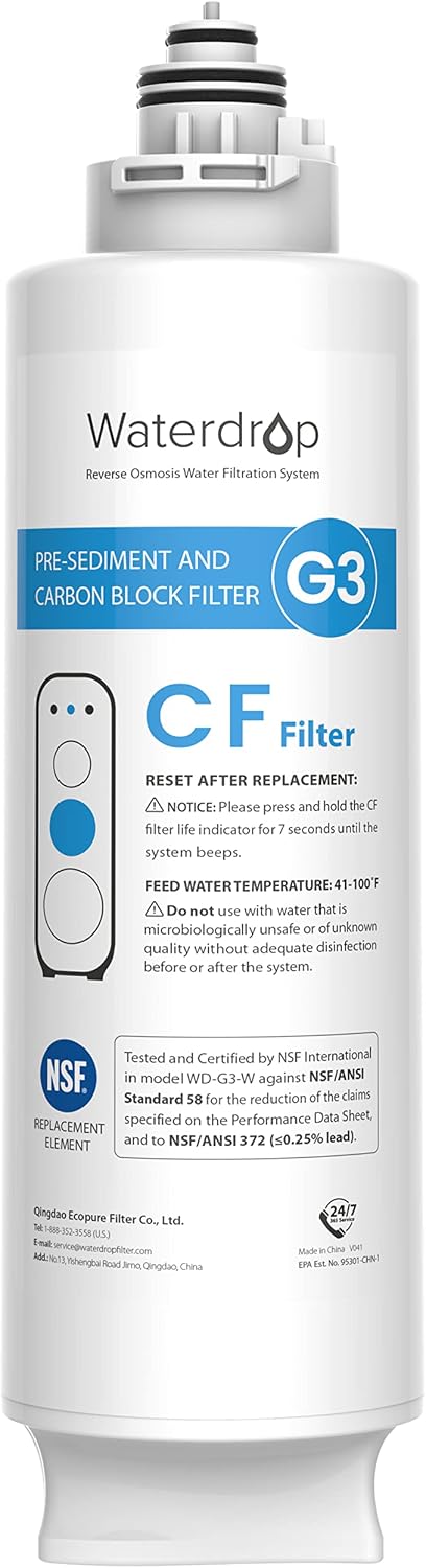 Cartucho de repuesto original Waterdrop WD-G3-N1CF 3-en-1